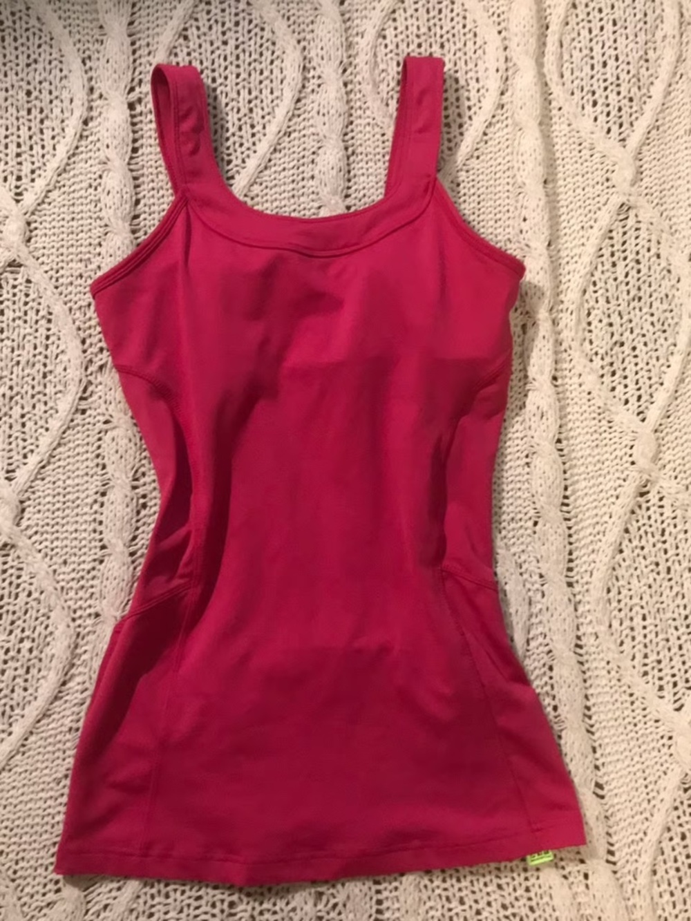 Pink MPG mondetta performance active racer back tank w hidden pocket & bra  - wo